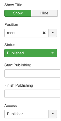 管理菜單選項(xiàng)
