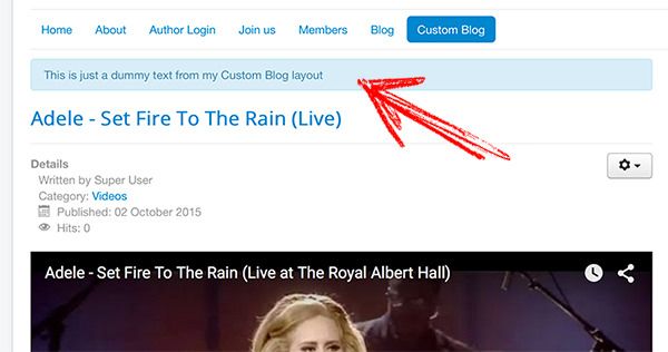 joomla自定義布局